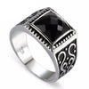 Eulonvan engagement Wedding 925 sterling Silver male finger rings for men Black Cubic Zirconia Hot S-3809 size 7 8 9 10 11 12 13