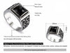 Eulonvan engagement Wedding 925 sterling Silver male finger rings for men Black Cubic Zirconia Hot S-3809 size 7 8 9 10 11 12 13