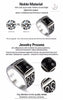 Eulonvan engagement Wedding 925 sterling Silver male finger rings for men Black Cubic Zirconia Hot S-3809 size 7 8 9 10 11 12 13