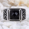 Eulonvan engagement Wedding 925 sterling Silver male finger rings for men Black Cubic Zirconia Hot S-3809 size 7 8 9 10 11 12 13