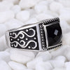 Eulonvan engagement Wedding 925 sterling Silver male finger rings for men Black Cubic Zirconia Hot S-3809 size 7 8 9 10 11 12 13