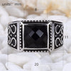 Eulonvan engagement Wedding 925 sterling Silver male finger rings for men Black Cubic Zirconia Hot S-3809 size 7 8 9 10 11 12 13