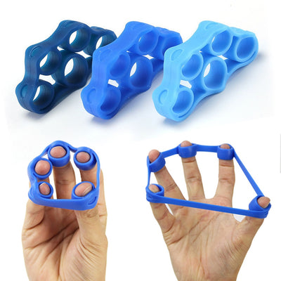 Silicone Finger Gripper Strength Trainer Resistance Band Hand Grip Wrist Yoga Stretcher Finger trainer Exercise free shipping