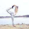 Womens Mesh Pattern Print Leggings Fitness Leggings For Women Sporting Workout Leggins Elastic Slim Black White Pants #E15