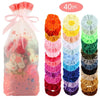 40 Pcs Vintage Hair Scrunchies Stretchy Velvet Scrunchie Pack Women Elastic Hair Bands Girl Headwear Plain Rubber Hair Ties ##