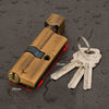 Door Cylinder Lock Biased 70mm 3 Keys Anti-Theft Entrance Brass AB Door Lock Home Security Interior Bedroom Lock Cylinder