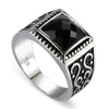 Eulonvan engagement Wedding 925 sterling Silver male finger rings for men Black Cubic Zirconia Hot S-3809 size 7 8 9 10 11 12 13