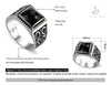 Eulonvan engagement Wedding 925 sterling Silver male finger rings for men Black Cubic Zirconia Hot S-3809 size 7 8 9 10 11 12 13