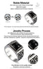 Eulonvan engagement Wedding 925 sterling Silver male finger rings for men Black Cubic Zirconia Hot S-3809 size 7 8 9 10 11 12 13