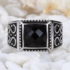 Eulonvan engagement Wedding 925 sterling Silver male finger rings for men Black Cubic Zirconia Hot S-3809 size 7 8 9 10 11 12 13