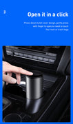 Car Trash Bin Alloy Garbage Can For Car Dustbin Waste Rubbish Basket Bin Organizer Storage Holder Bag Auto Accessories