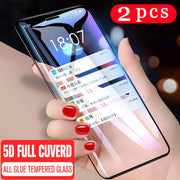 2PCS full cover tempered glass for iphone 11 pro XR X XS MAX on the glass smartphone Protective Film  phone screen protector