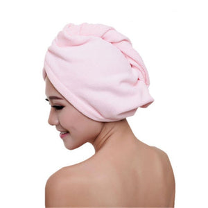 Microfiber Bath Towel Hair Dry Quick Drying Lady Bath towel soft shower cap hat for lady man Turban Head Wrap Bathing Tools